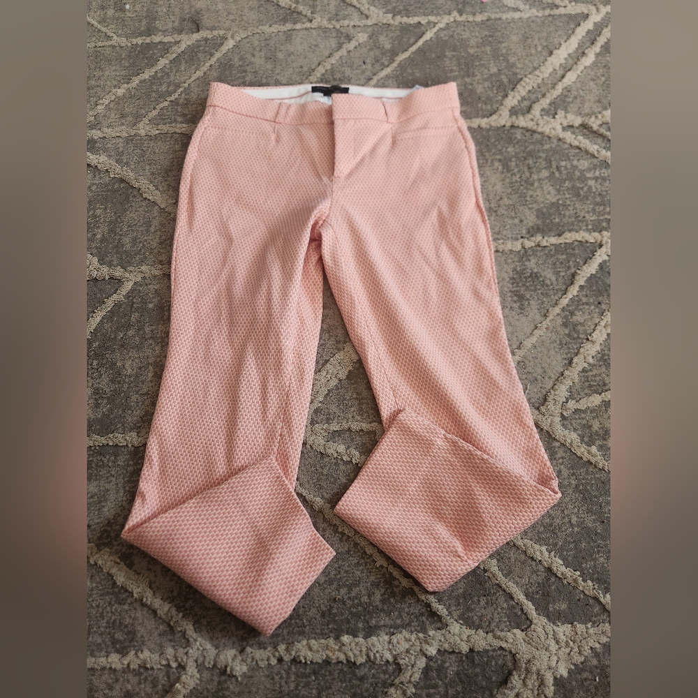 Banana Republic Peach Sloan Houndstooth Cropped Pants